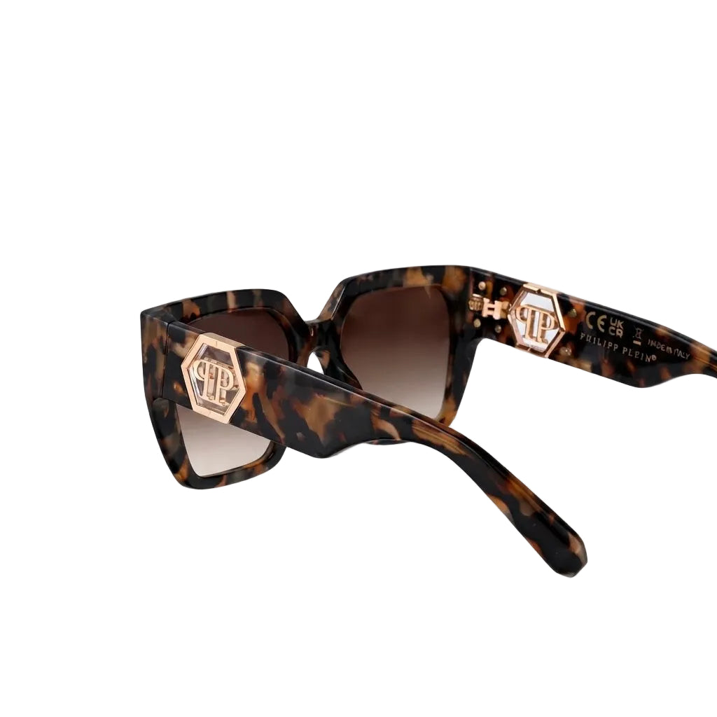 Philipp Plein SPP177 Unisex Dark Havana Sunglasses