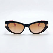  Chanel Women Angular Cat Eye Black & Pink Sunglasses 
