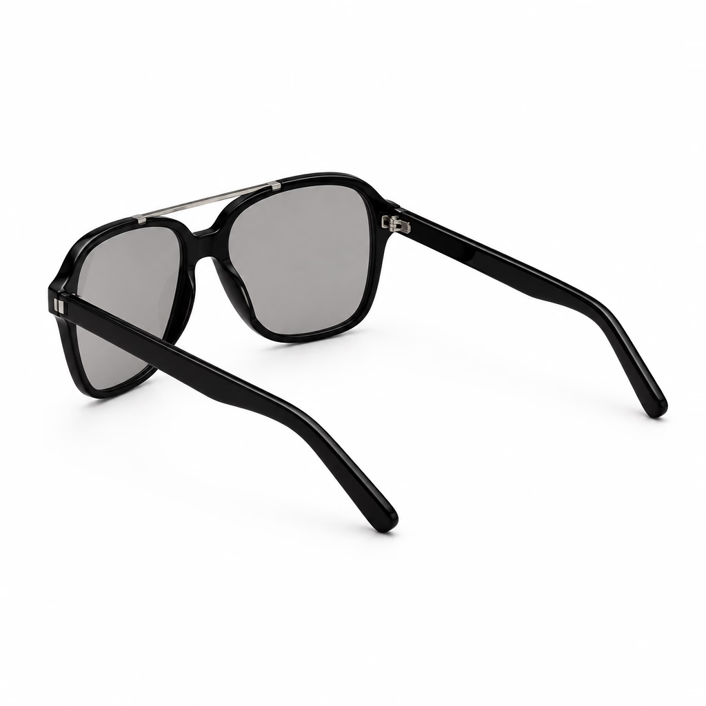 Saint Laurent Women SL 545 Geometric Aviator Black / Light Yellow Sunglasses