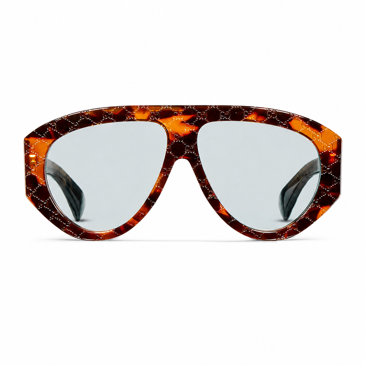 Gucci Women Mask Frame Light Brown Sunglasses