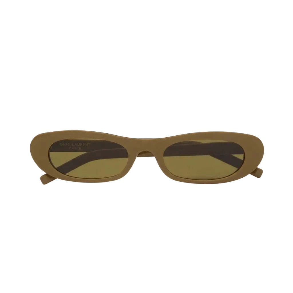 Saint Laurent Women SL 557 Shade Licorice Brown and Khaki Sunglasses