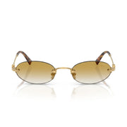 Miu Miu Women's MU A54S Rimless Oval Sunglasses – Gold / Clear Gradient Brown