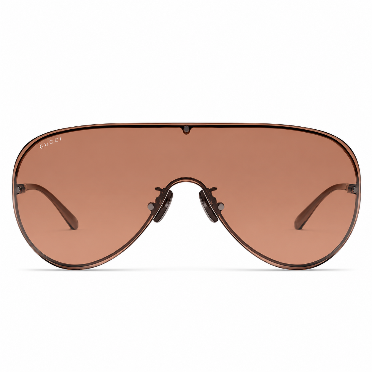 Gucci Unisex Mask Frame Dark Brown Sunglasses
