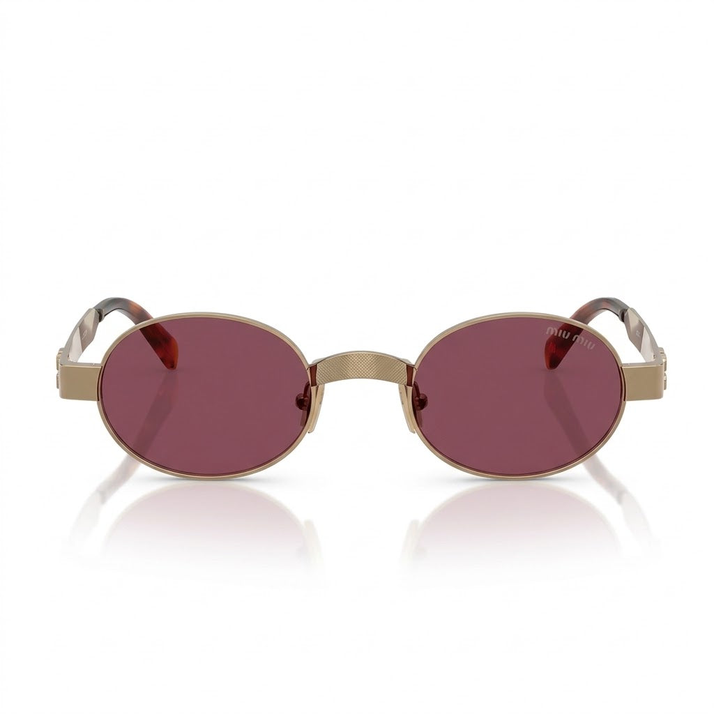 Miu Miu Envie Women MU B51S Oval Antiqued Copper / Violet Sunglasses 
