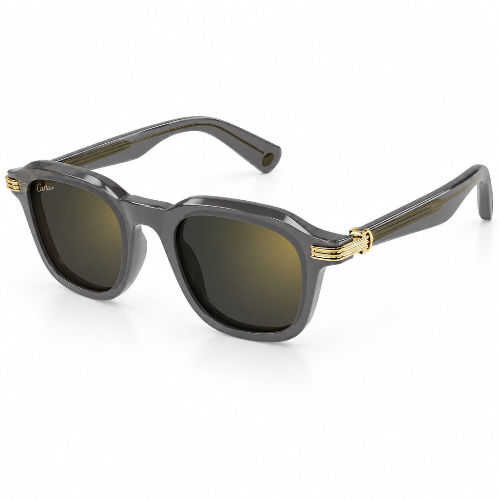 Cartier Première de C Men Square Grey Sunglasses