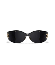 Chanel Women Shield Grey Sunglasses