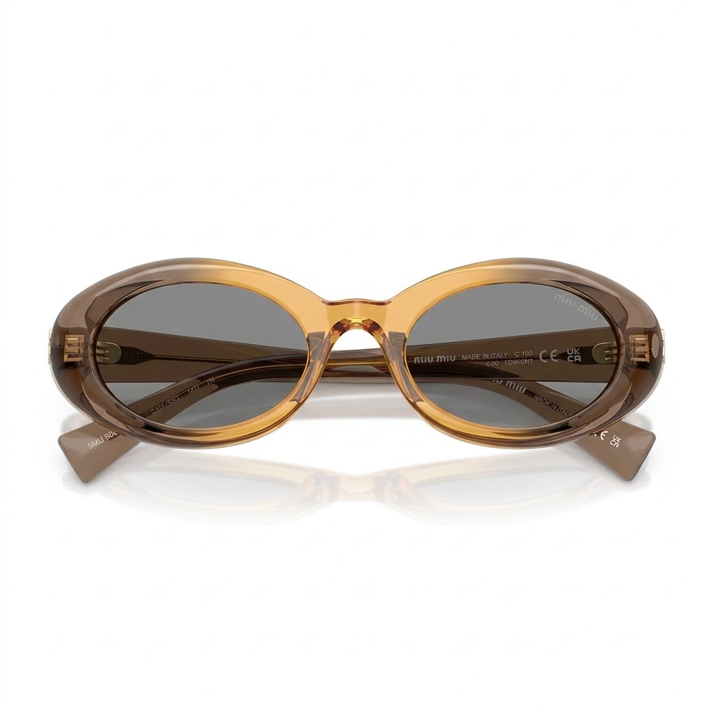 Miu Miu Women Rêverie Beige / Gray Lenses Sunglasses