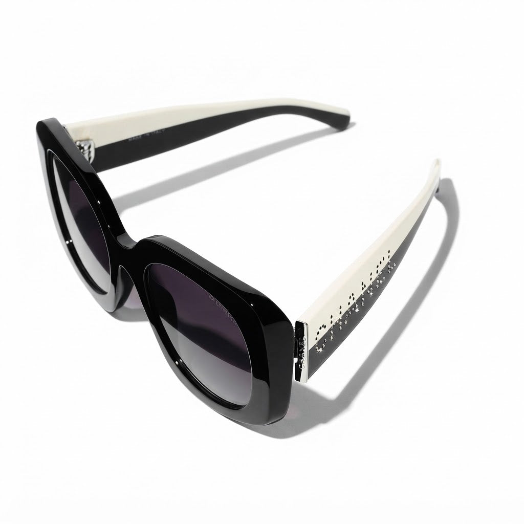 Chanel Women Square Black Gradient Sunglasses