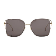 Gucci Women Square Frame Shiny Gold Sunglasses
