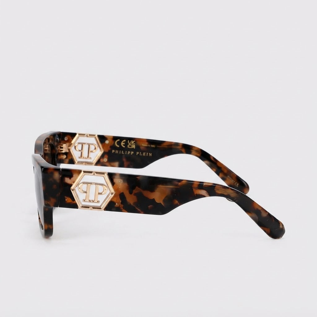 Philipp Plein SPP177 Unisex Dark Havana Sunglasses