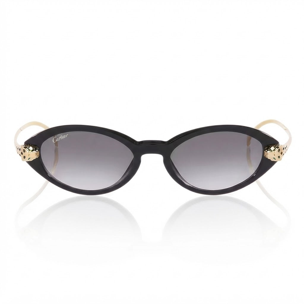 Cartier Panthère de Cat-Eye Women Grey Sunglasses