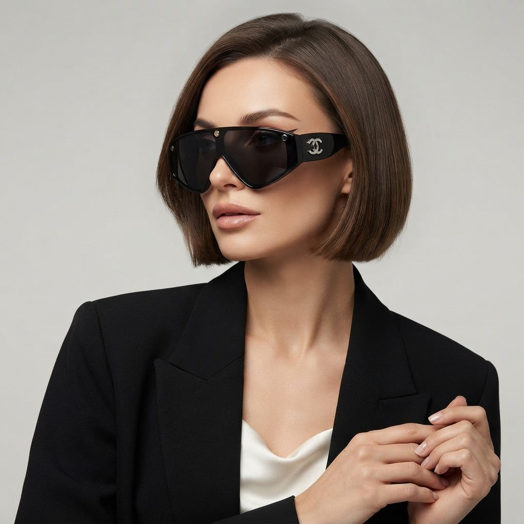 Chanel Women Eleanor Cat-Eye Black Sunglasses