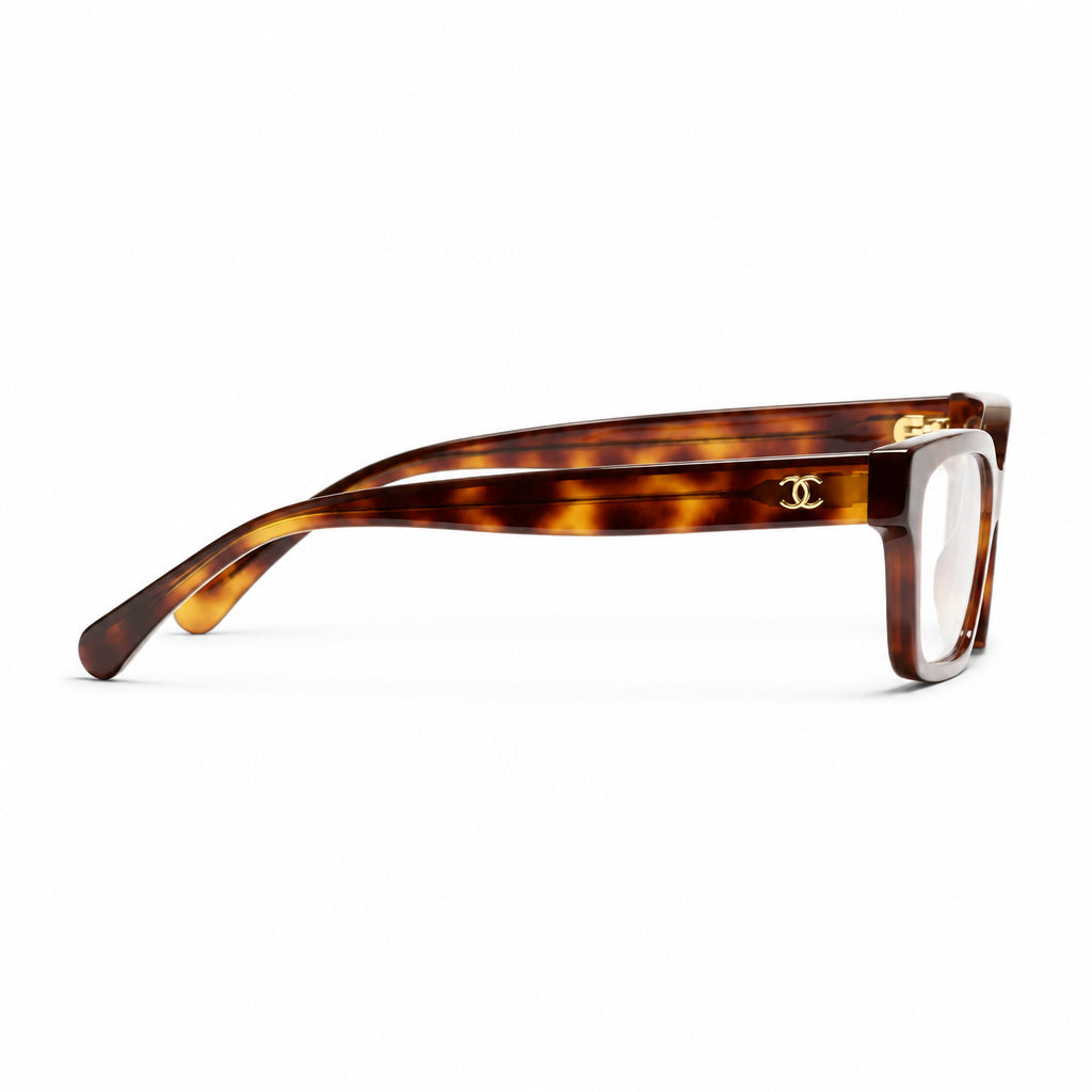 Chanel Women Rectangular Tortoise Optical Glasses