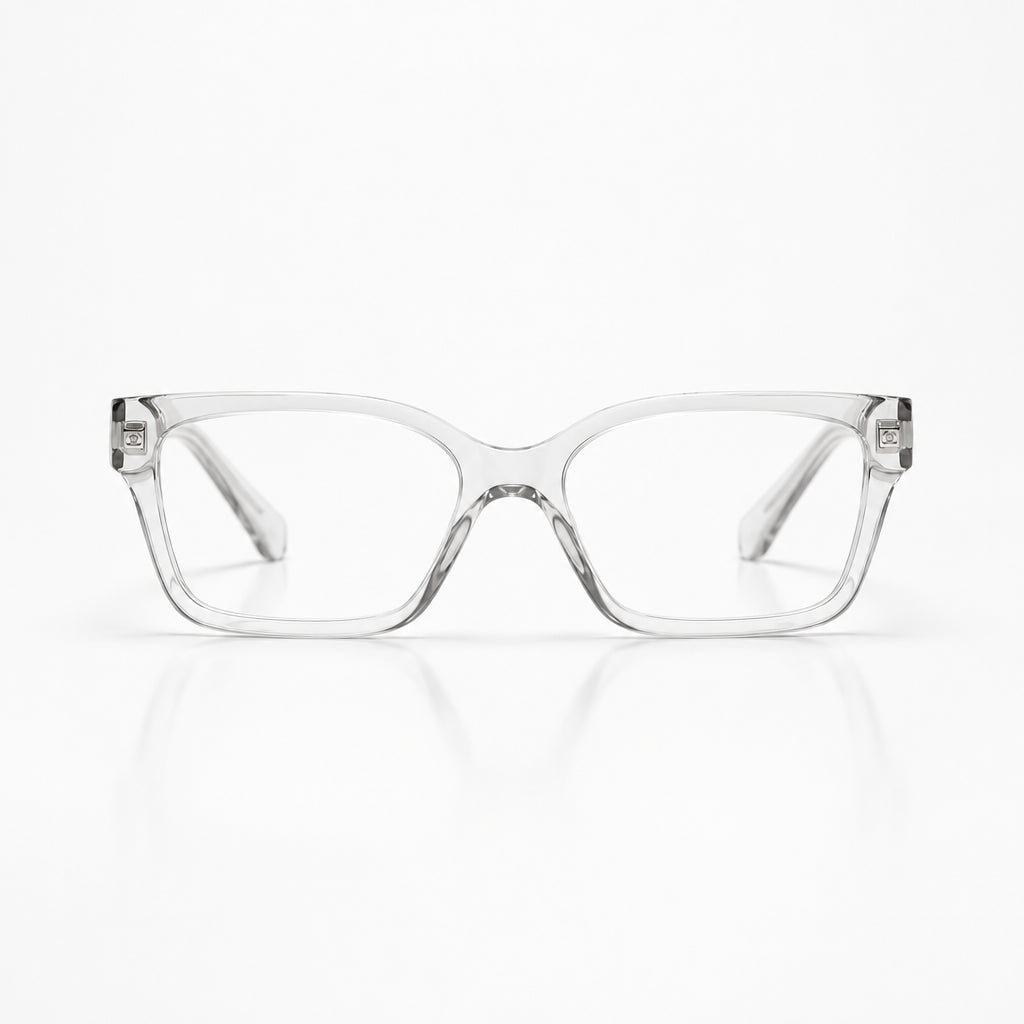 Chanel Women Rectangular Transparent Grey Optical Glasses