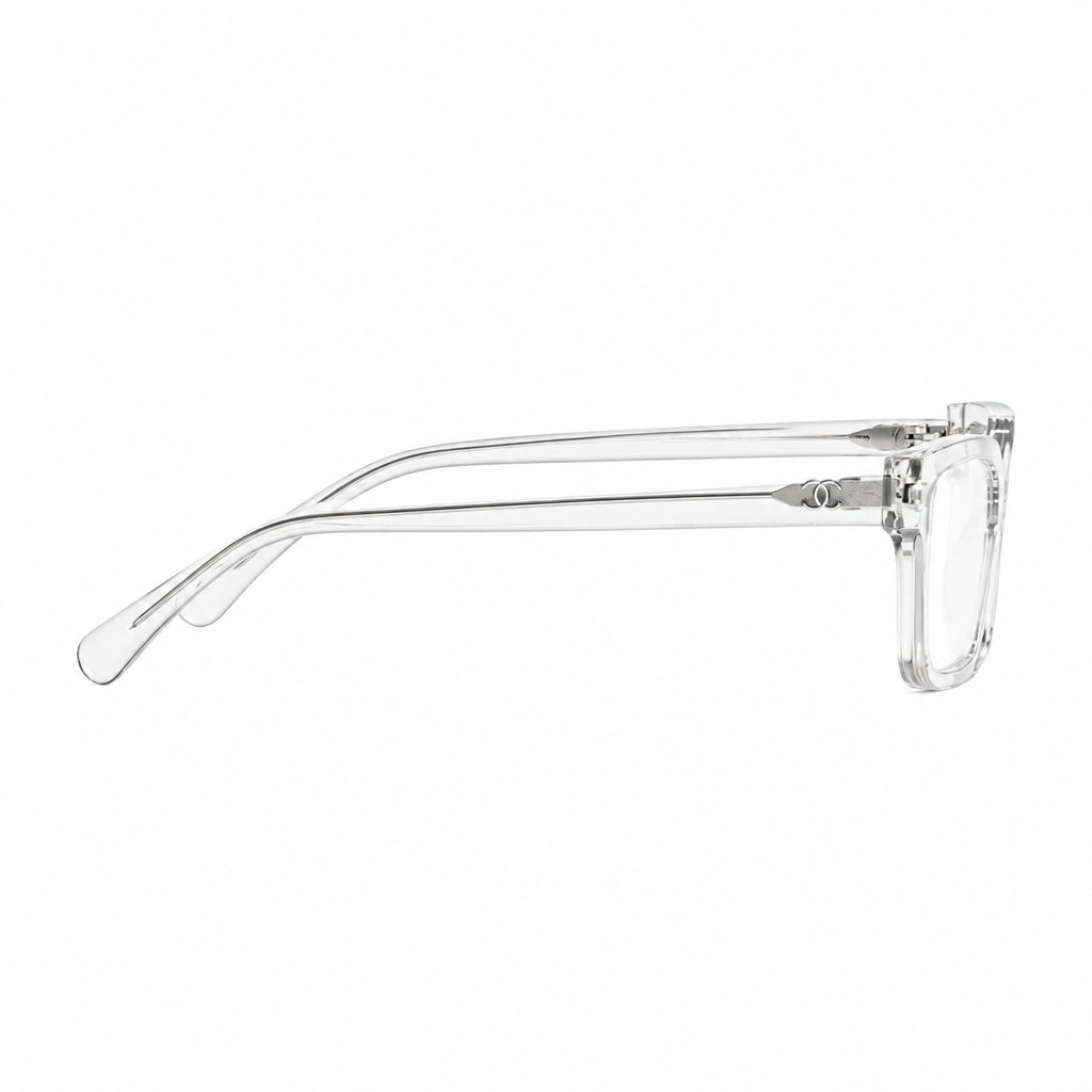 Chanel Women Rectangular Transparent Grey Optical Glasses