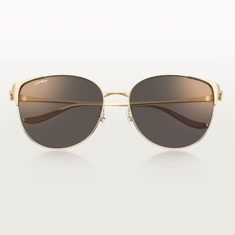 Cartier Panthère de Women Round Gold-Grey Sunglasses