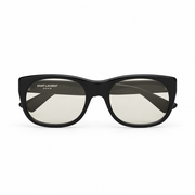 Saint Laurent Women SL 815 Romy Squared Oval Black / Light Yellow Sunglasses