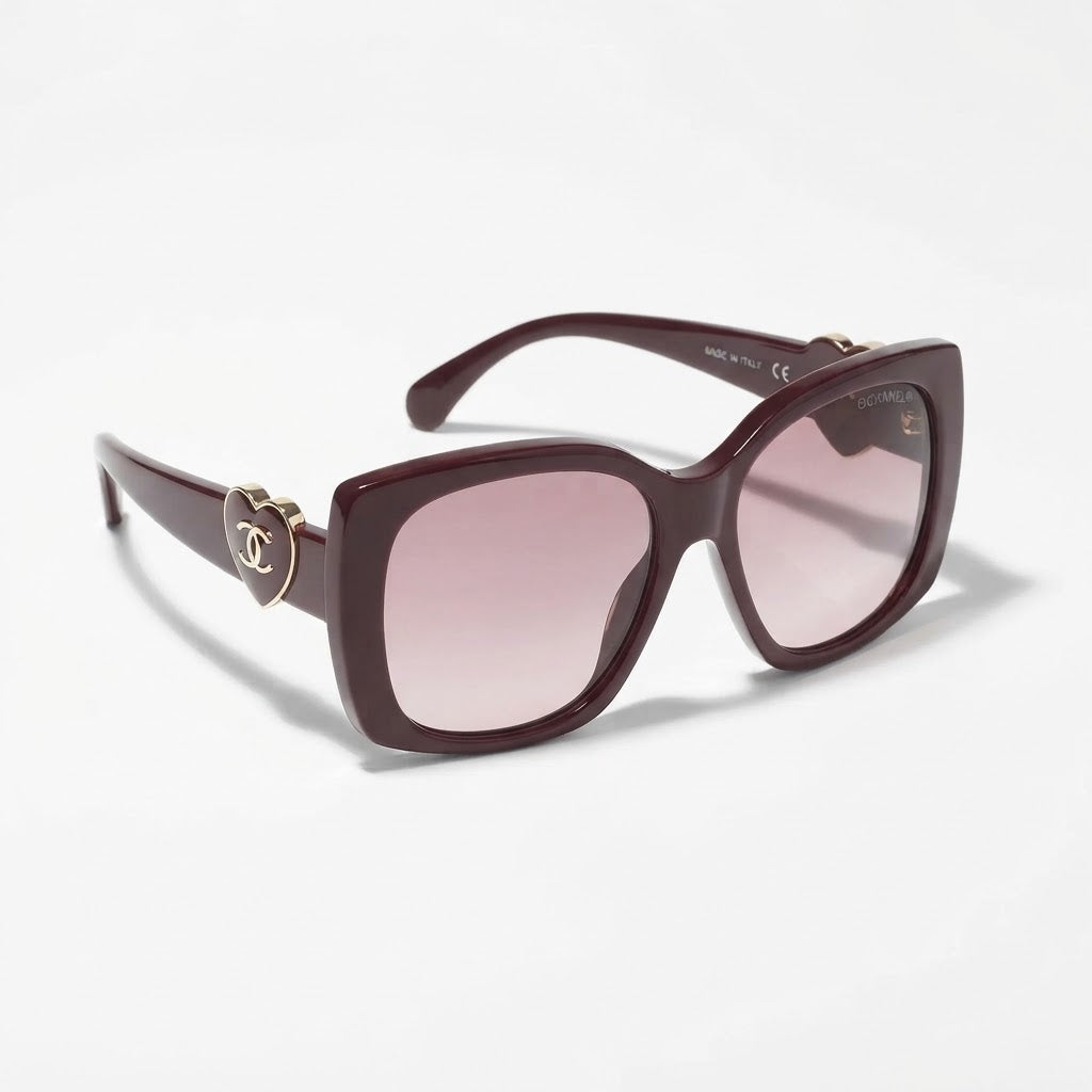 Chanel Women Square Red Sunglasses