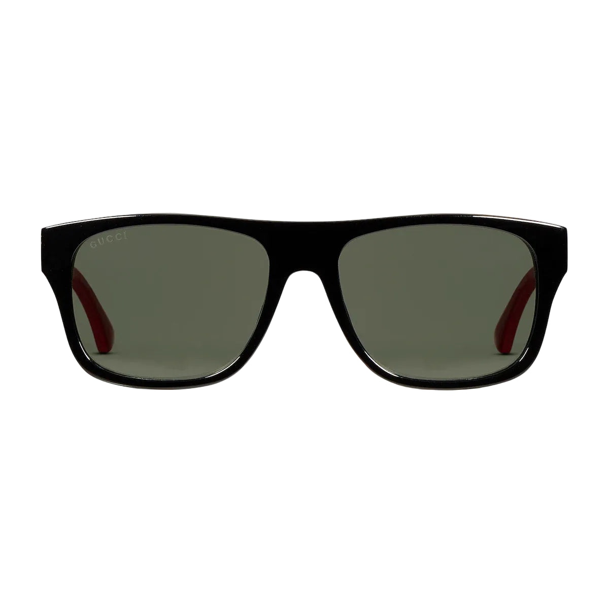 Gucci Men Square Frame Shiny Red Sunglasses