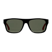 Gucci Men Square Frame Shiny Red Sunglasses