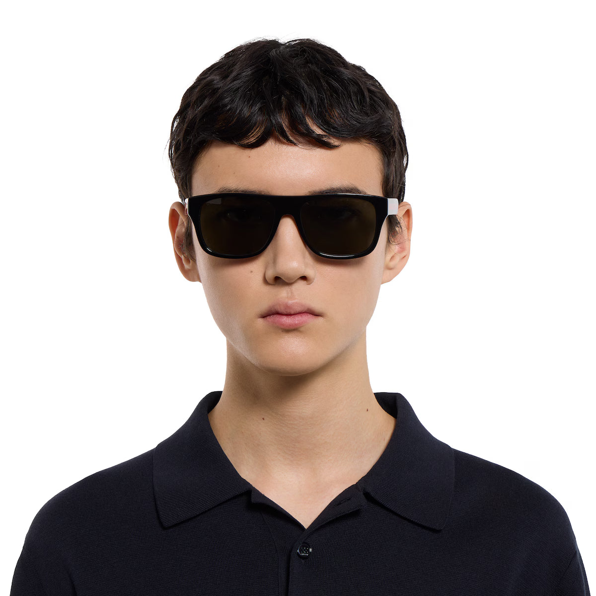 Gucci Men Square Frame Shiny Red Sunglasses