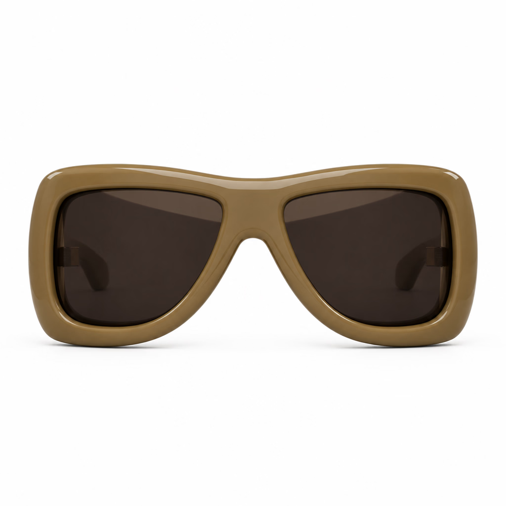 Saint Laurent Women SL 902 Howl Oversized Pillowed Licorice Brown Sunglasses