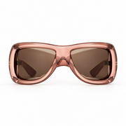 Saint Laurent Women's SL 902 Howl Oversized Pillowed Transparent Red / Brown Sunglasses