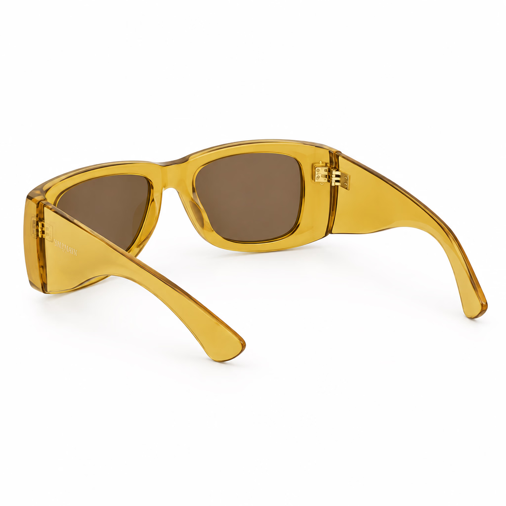 Saint Laurent Women SL 902 Howl Oversized Pillowed Transparent Yellow Sunglasses
