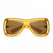 Saint Laurent Women SL 902 Howl Oversized Pillowed Transparent Yellow Sunglasses