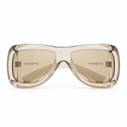 Saint Laurent Women SL 902 Howl Oversized Pillowed Transparent Beige Sunglasses