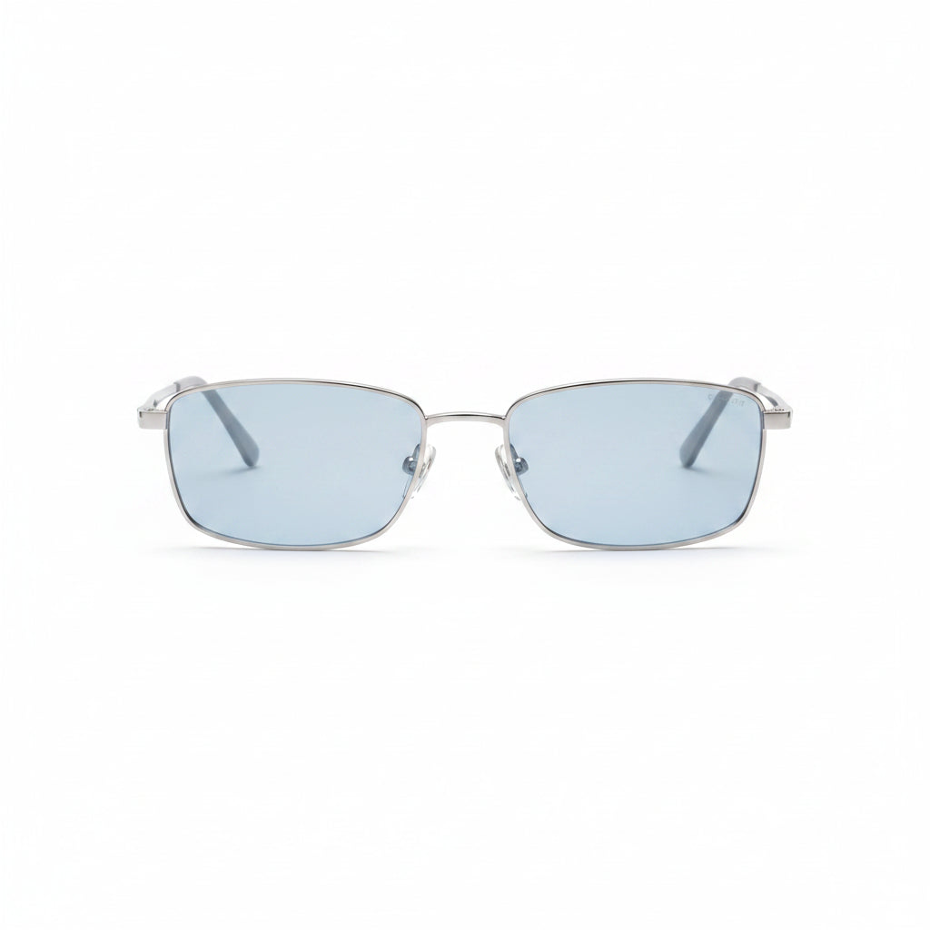 Gucci Unisex Rectangular Frame Silver Sunglasses