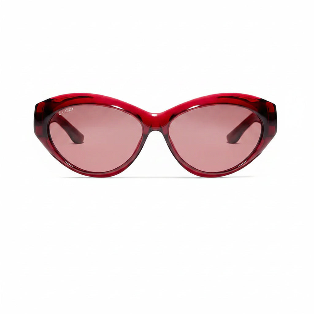 Gucci Women Cat Eye Frame Red Sunglasses