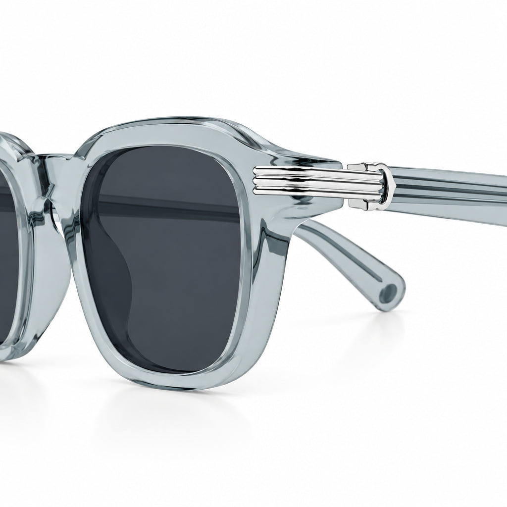 Cartier Première de C Men Square Crystal Blue Sunglasses