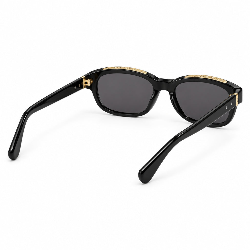 Chrome Hearts Unisex Low Rider Black & Gold Gothic Sunglasses