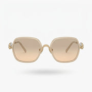 Miu Miu MU7417S Women Square White / Gold / Grey-Yellow Gradient Sunglasses