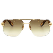 Maybach THE PRESIDENT I Unisex Rimless Luxury 24K Gold / Light Bronze Gradient Sunglasses