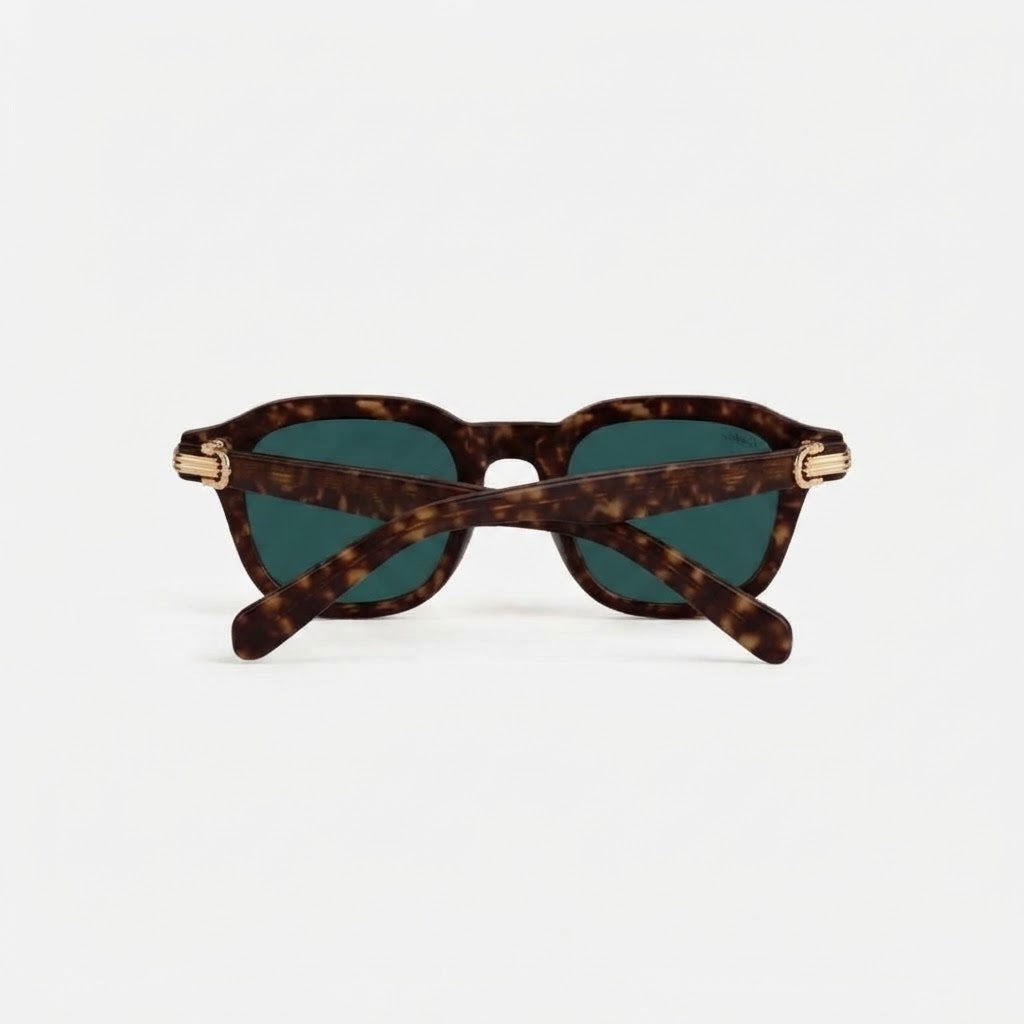Cartier Première de C Men Square Tortoiseshell Green Sunglasses