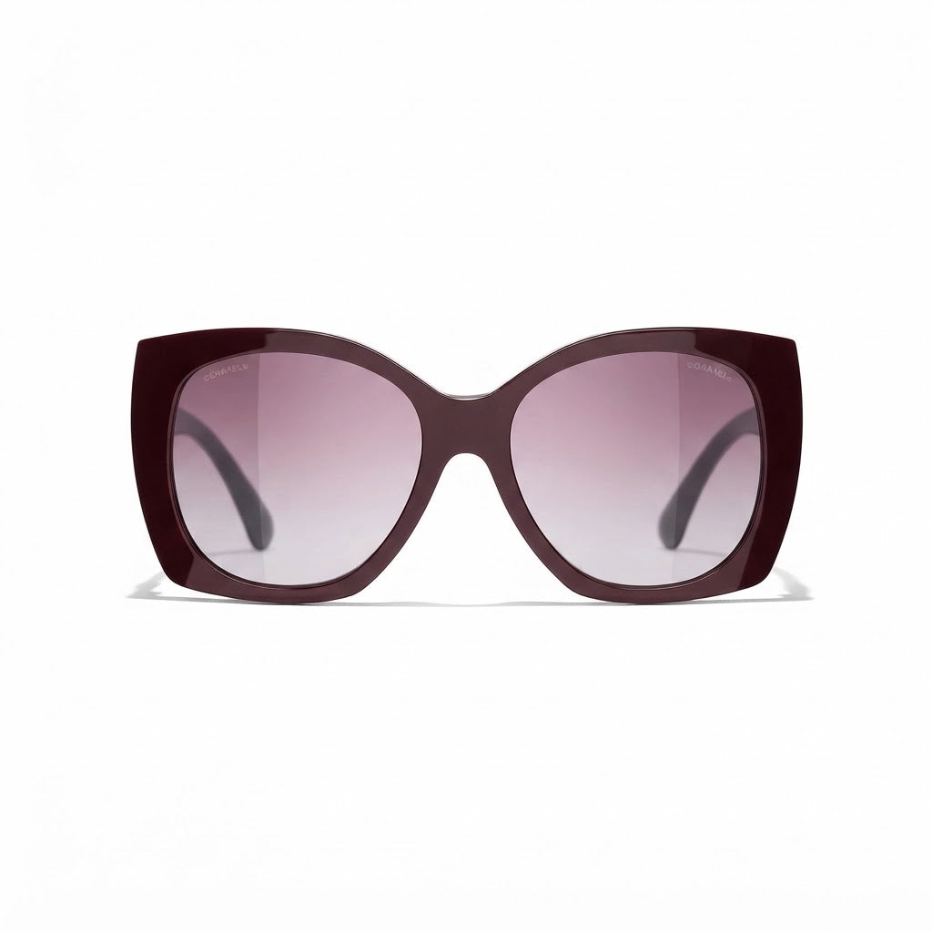 Chanel Women Square Red Sunglasses