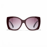 Chanel Women Square Red Sunglasses