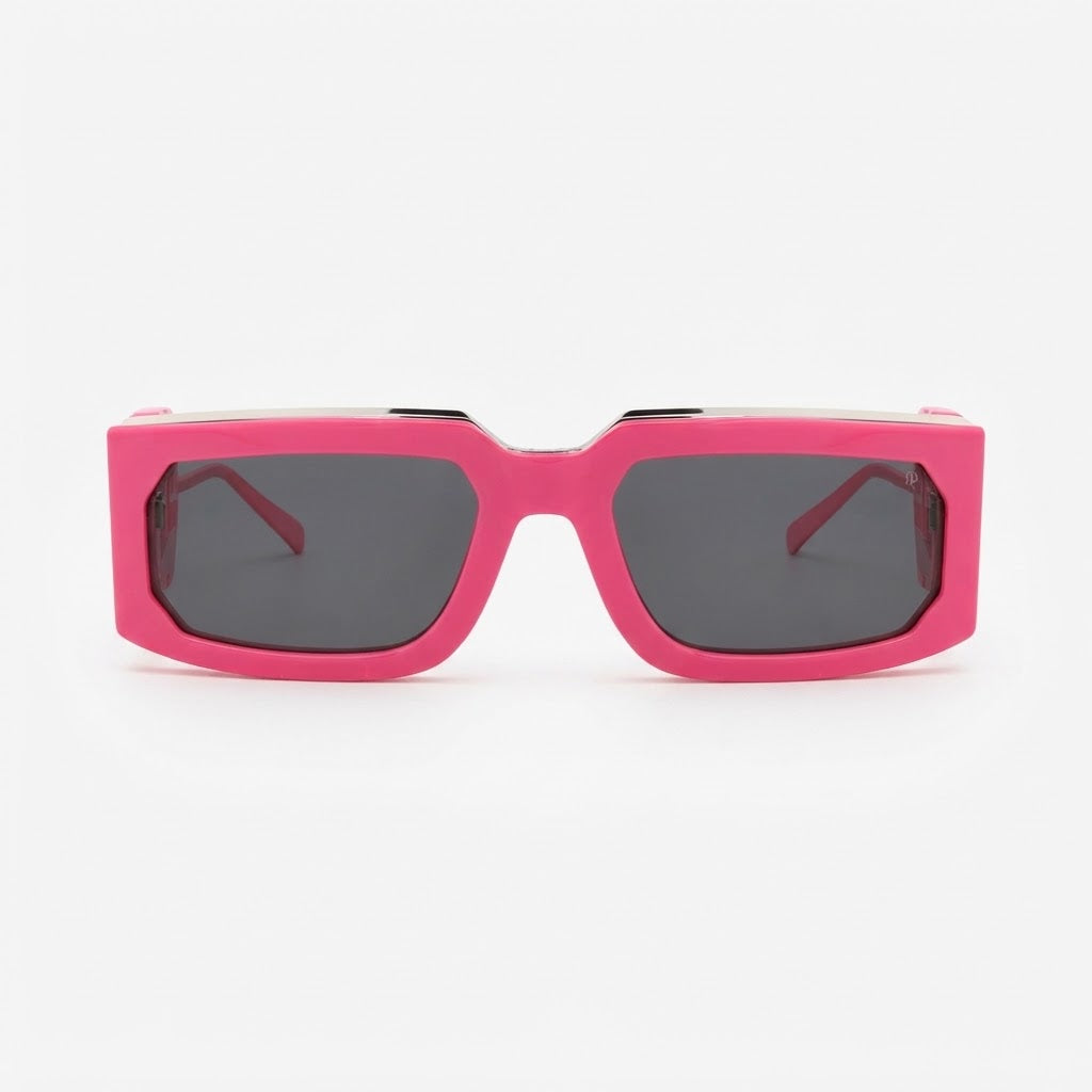 Philipp Plein SPP119M Unisex Pink Square Sunglasses