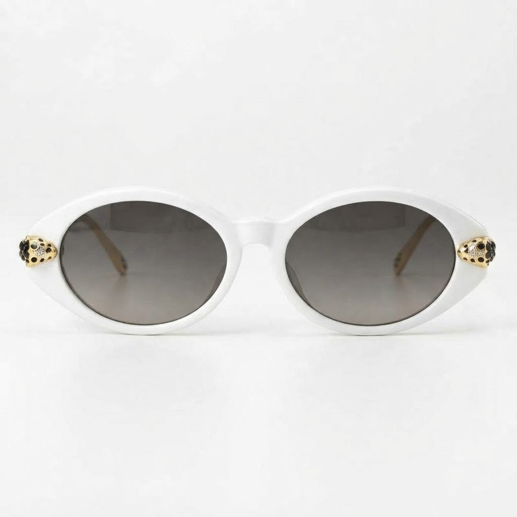 Cartier Panthère de Cartier Women’s Cat-Eye White Sunglasses