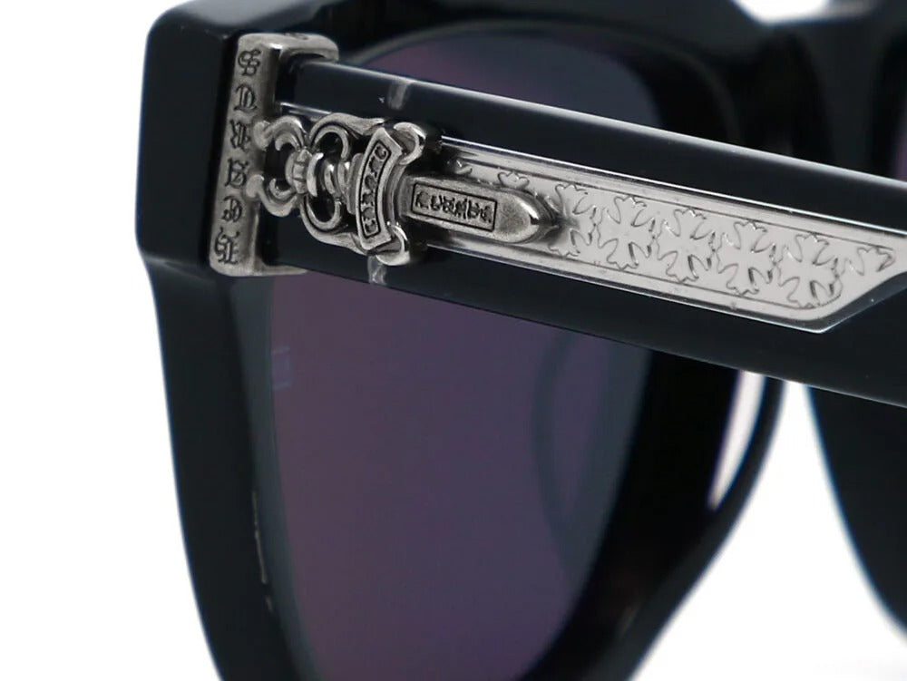 Chrome Hearts Box Officer Black Sunglasses
