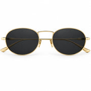 Saint Laurent Unisex SL 799 003 Gold Oval Black Sunglasses