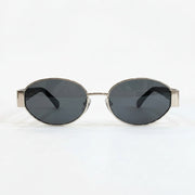 Chanel Women Oval Frame Dark Grey Sunglasses