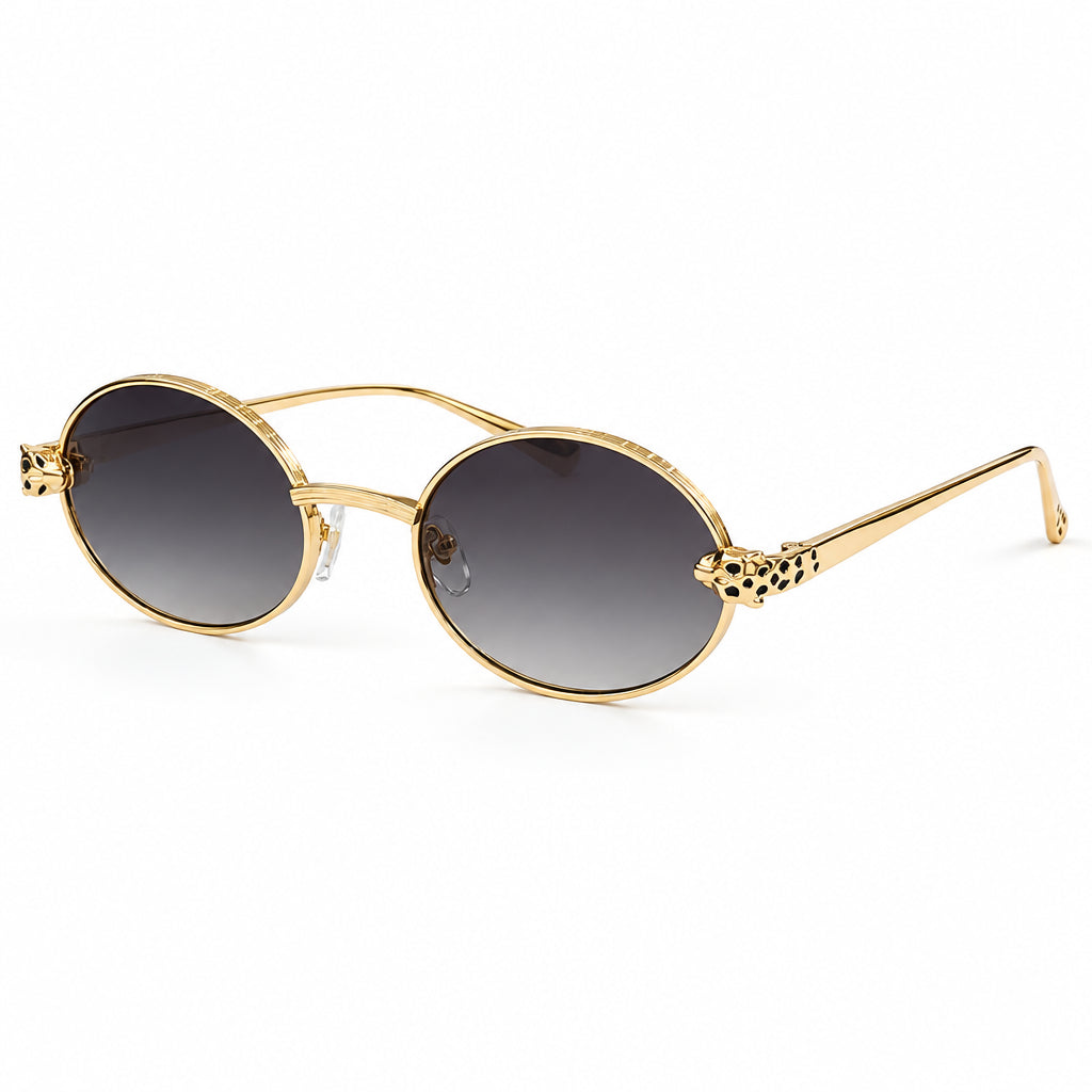 Cartier Panthère de C Women Round Grey Gradient Sunglasses