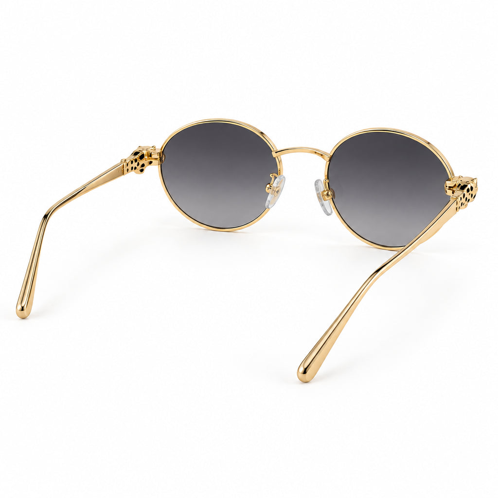 Cartier Panthère de C Women Round Grey Gradient Sunglasses