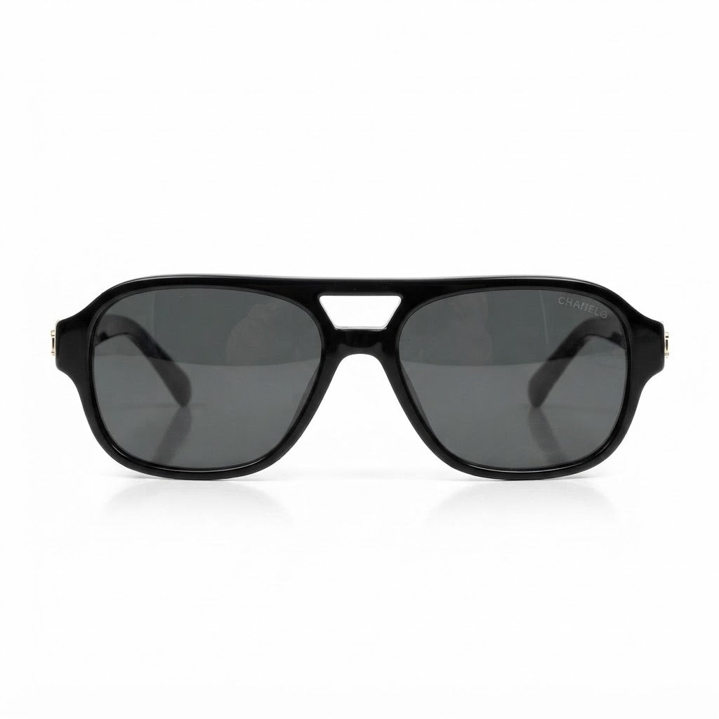 Chanel Rectangular Polarised Black Sunglasses