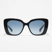 Chanel Women Acetate Strass Polarized Square Blue Stone Logo Sunglasses