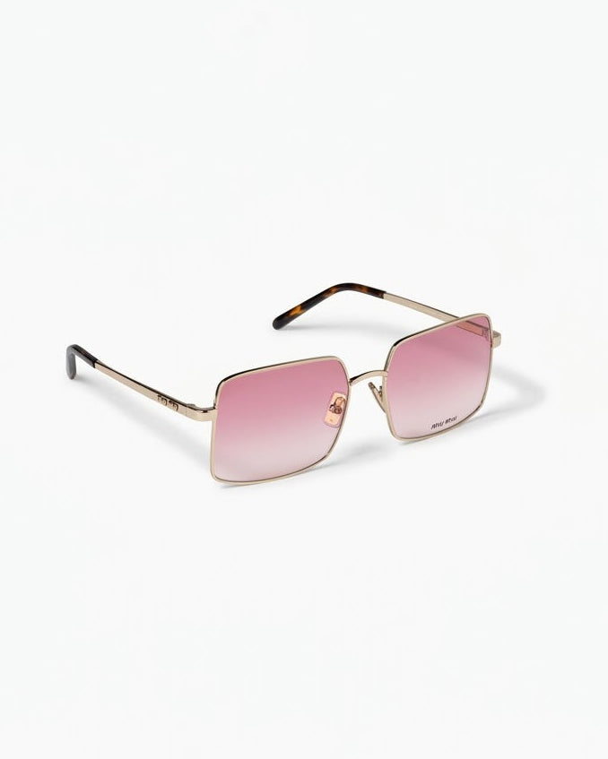 Miu Miu Runway SMUC53 Women Pale Gold / Peony Bio Gradient Sunglasses