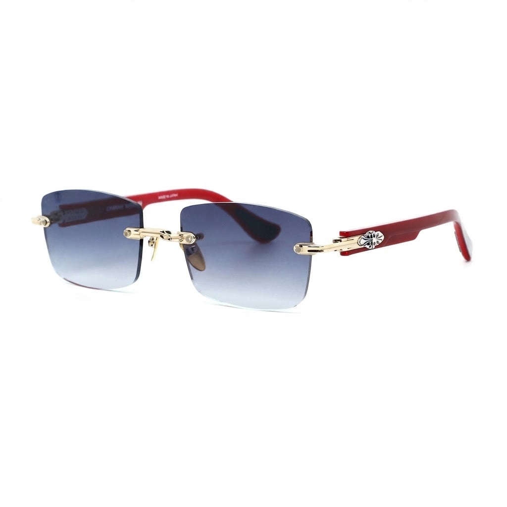 Chrome Hearts Deep II Red/Gold Sunglasses